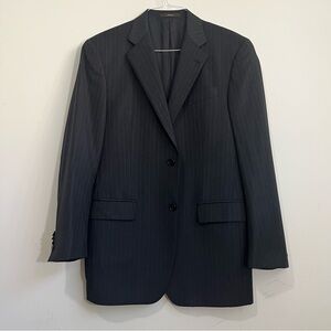 Joseph Abboud Men's Mark Shale Wool Super 120's Sport Coat Blazer Black Size 40L